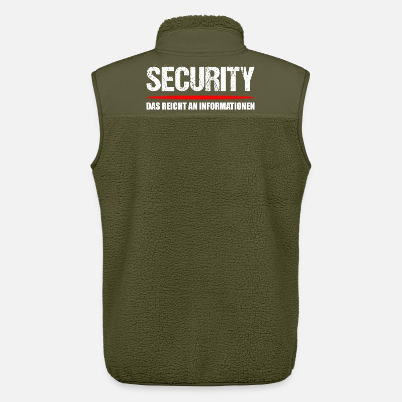 Security Türsteher Spruch - Unisex Sherpaweste von Stanley/Stella - Khaki