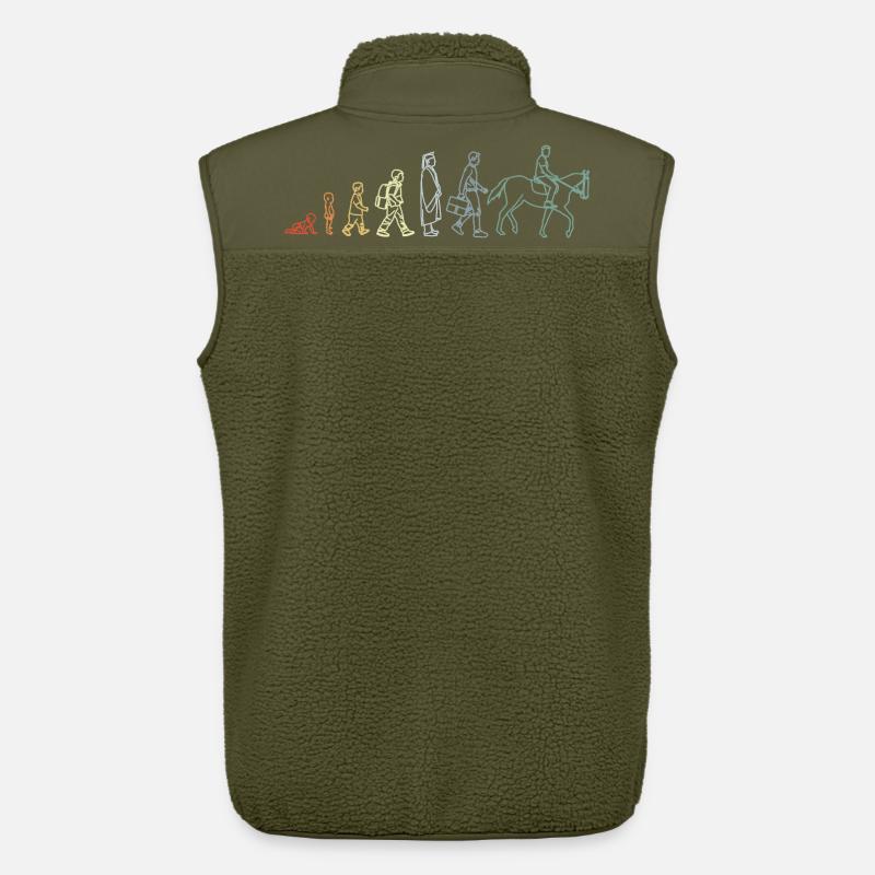 Évolution équestre - Veste sans manches sherpa unisexe Stanley/Stella - kaki