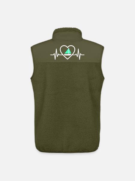 Cœur Voile – Passion Bateau - Unisex Sherpa Gilet by Stanley/Stella - khaki