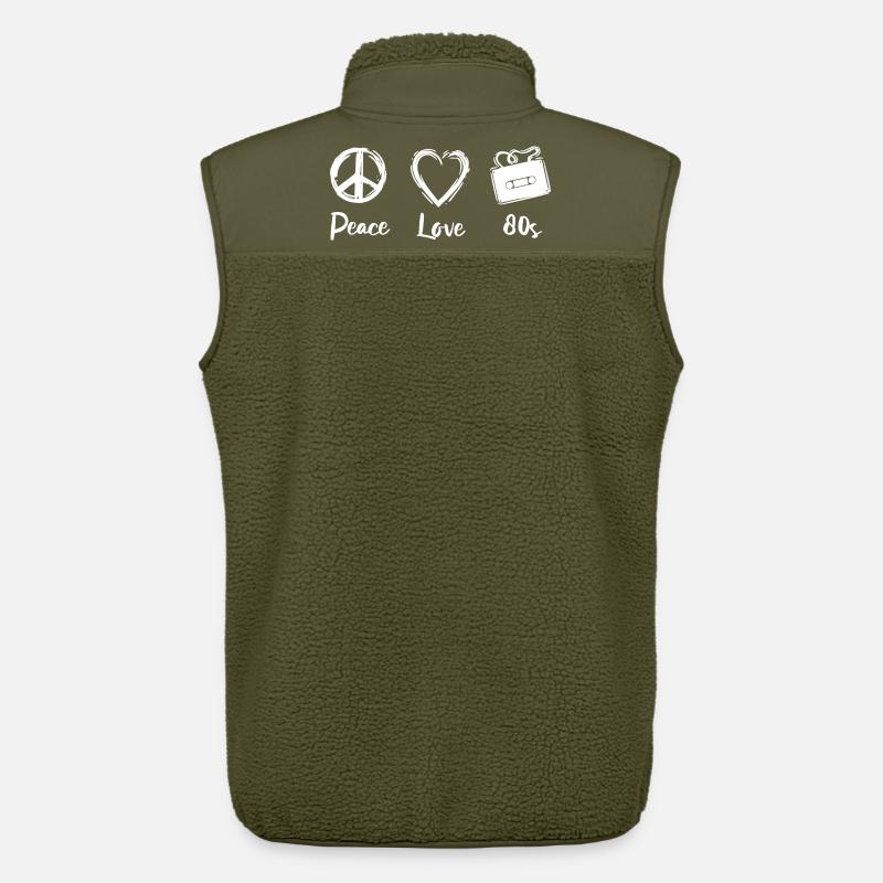 Frieden Liebe 80er Jahre - Unisex Sherpaweste von Stanley/Stella - Khaki