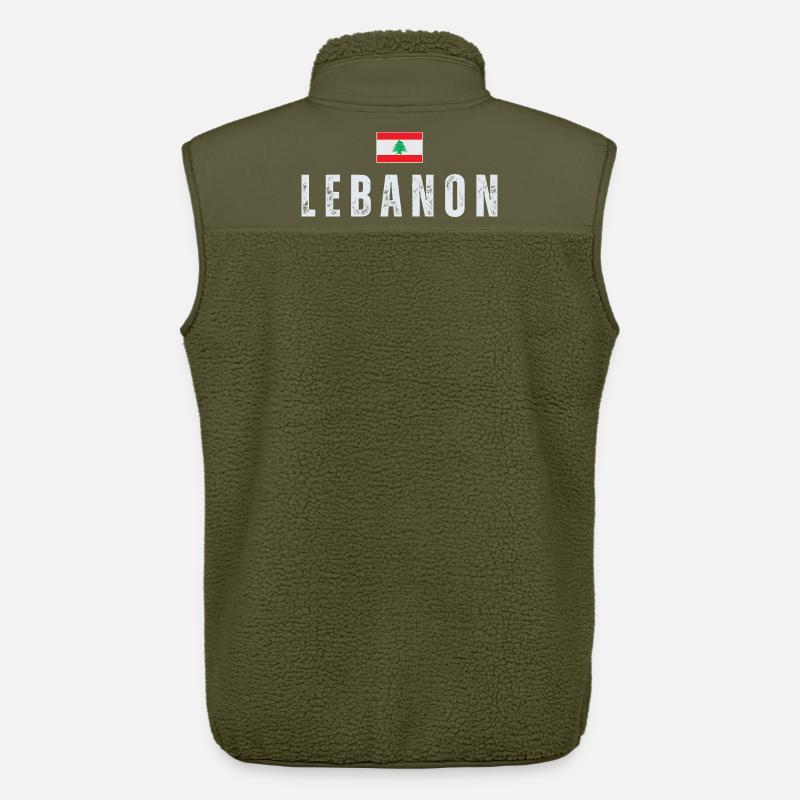 Stolzer Libanese, Flagge des Libanon - Unisex Sherpaweste von Stanley/Stella - Khaki