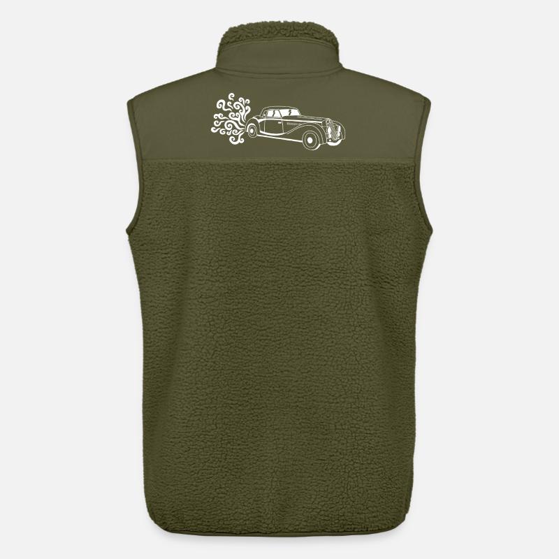 Weißer Oldtimer - Unisex Sherpaweste von Stanley/Stella - Khaki
