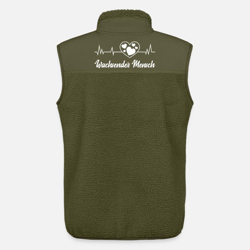 Werdende Mutter WACHSENDER MENSCH Lustig - Unisex Sherpaweste von Stanley/Stella - Khaki