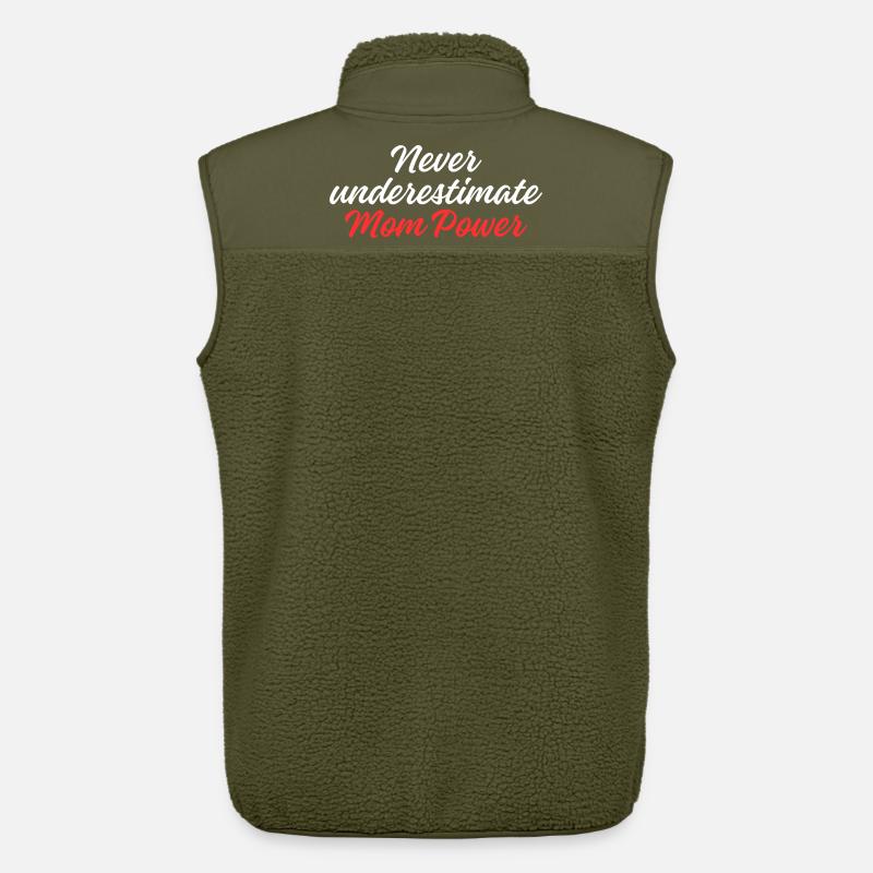 Never Underestimate Mom Power - Unisex Sherpaweste von Stanley/Stella - Khaki