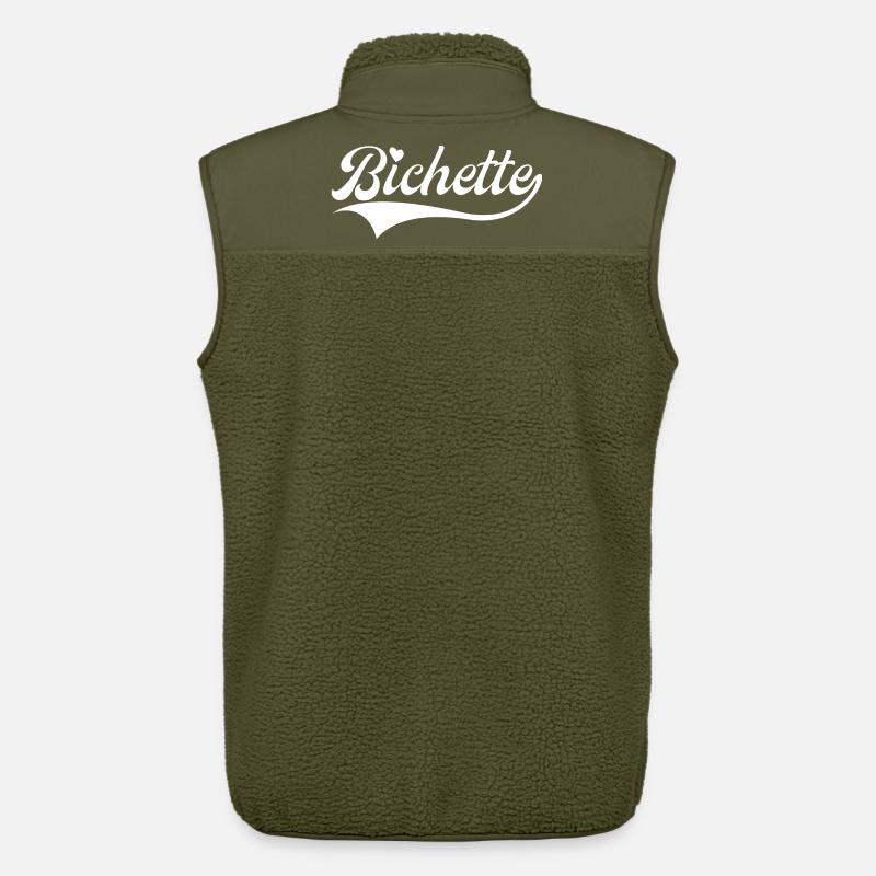 Bichette Petit Surnom Mignon - Veste sans manches sherpa unisexe Stanley/Stella - kaki