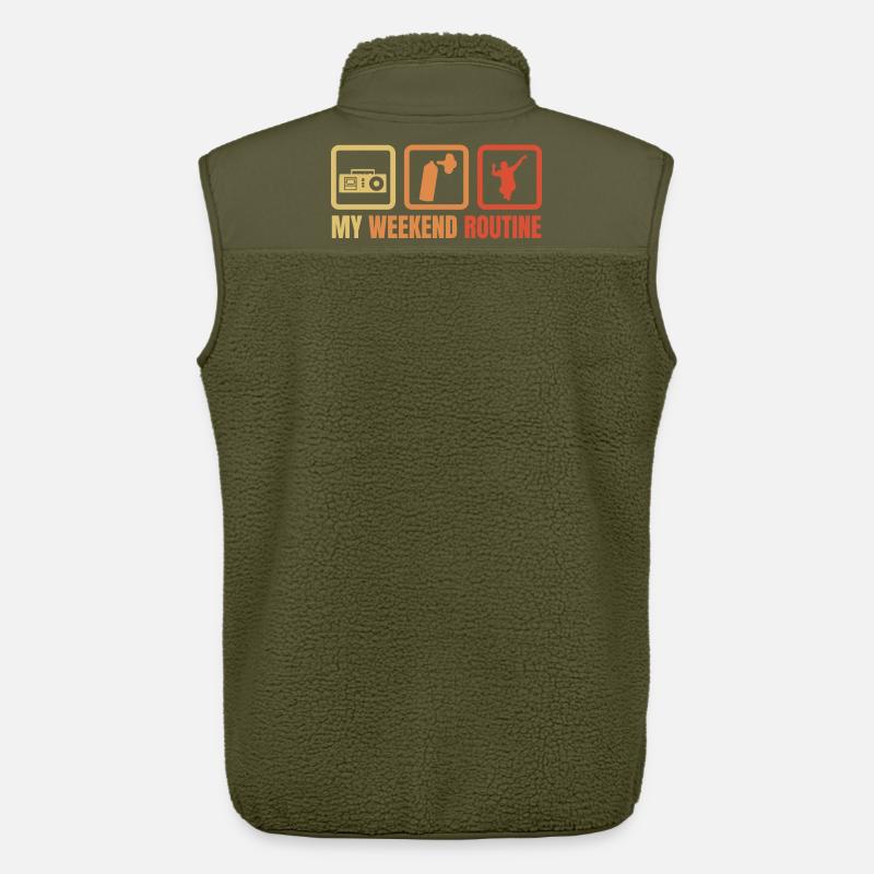 Break Dancer Weekend Routine - Unisex Sherpa Gilet by Stanley/Stella - khaki