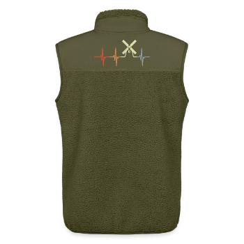Windmühle Kardiogramm - Unisex Sherpaweste von Stanley/Stella - Khaki - Hinten - AI Model Male 178 light (178cm)