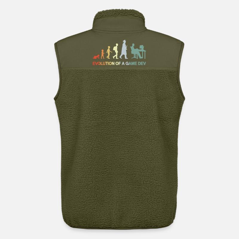 Game Dev Evolution - Unisex Sherpa Gilet by Stanley/Stella - khaki