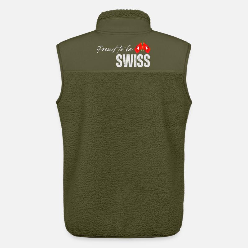 Stolzer Schweizer, ich liebe die Schweiz - Unisex Sherpaweste von Stanley/Stella - Khaki