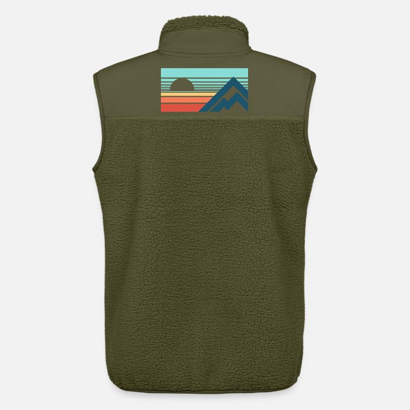 Mountains Sun Abstract - Unisex Sherpaweste von Stanley/Stella - Khaki