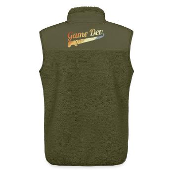 Vintage Game Developer - Unisex Sherpa Gilet by Stanley/Stella - khaki - Back - AI Model Male 178 light (178cm)