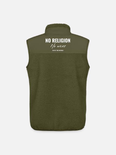 No religions, no wars - Unisex Sherpa Gilet by Stanley/Stella - khaki
