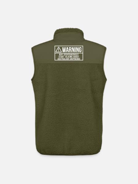Australian Shepherd Australian Shepherd - Unisex Sherpa Gilet by Stanley/Stella - khaki