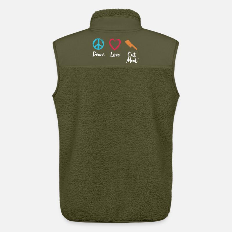 Frieden Liebe Fleisch schneiden - Unisex Sherpaweste von Stanley/Stella - Khaki