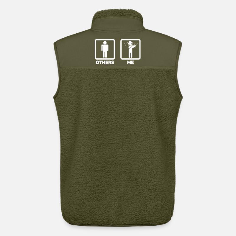 Imker Strichmännchen - Unisex Sherpaweste von Stanley/Stella - Khaki