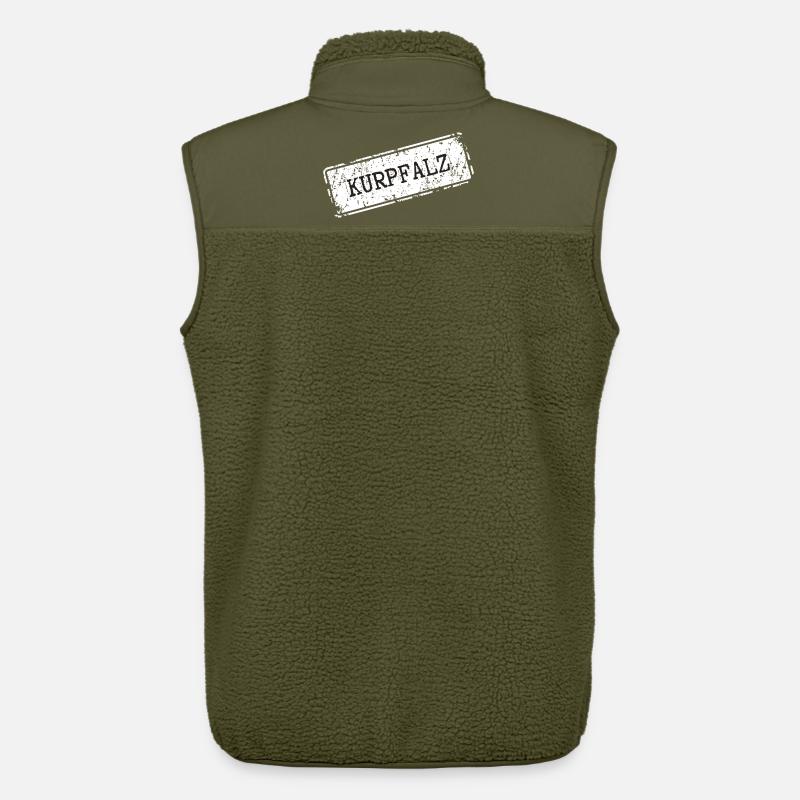 Conception d'impression sous licence Kurrhatz - Veste sans manches sherpa unisexe Stanley/Stella - kaki