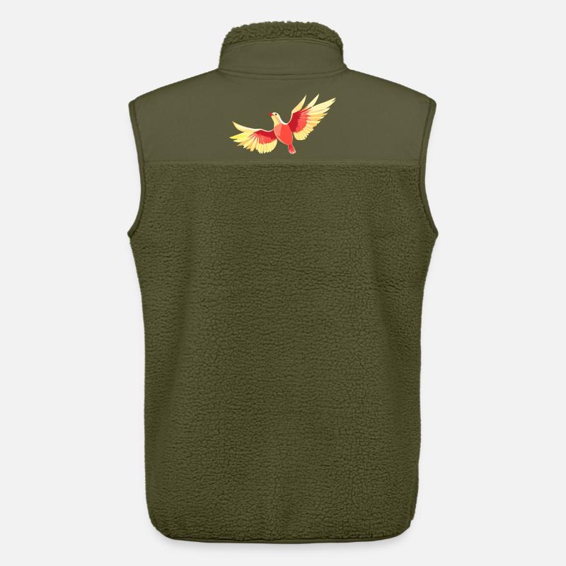 Oiseau planant dans le ciel - Veste sans manches sherpa unisexe Stanley/Stella - kaki