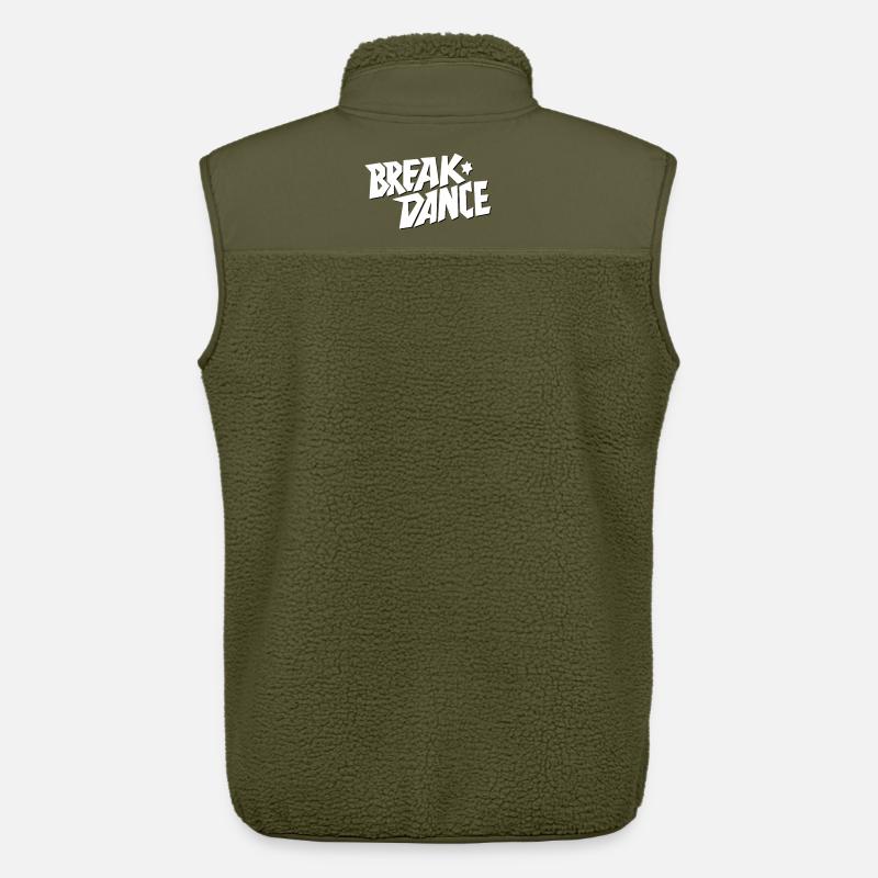 Style de danse Breakdance Lettrage - Veste sans manches sherpa unisexe Stanley/Stella - kaki