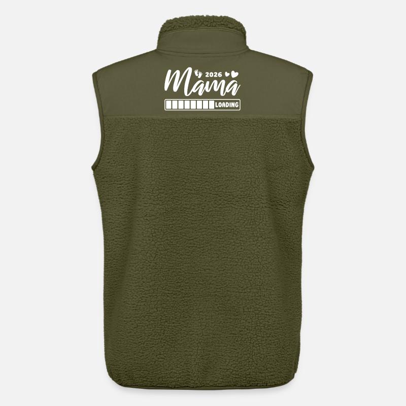 Mama 2026 loading - Schwangerschaft - Geschenk - Unisex Sherpaweste von Stanley/Stella - Khaki