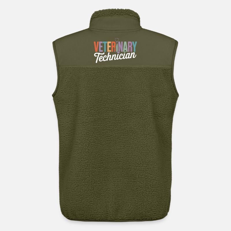Tiermedizinischer Techniker Regenbogen-Logo - Unisex Sherpaweste von Stanley/Stella - Khaki