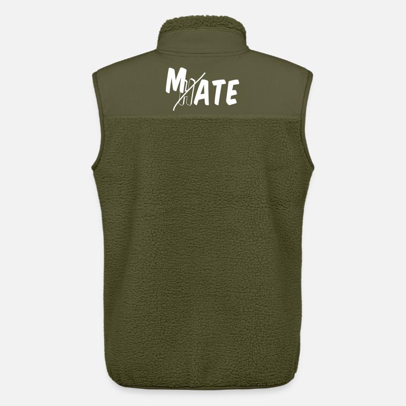 Mate - ne déteste pas - Veste sans manches sherpa unisexe Stanley/Stella - kaki