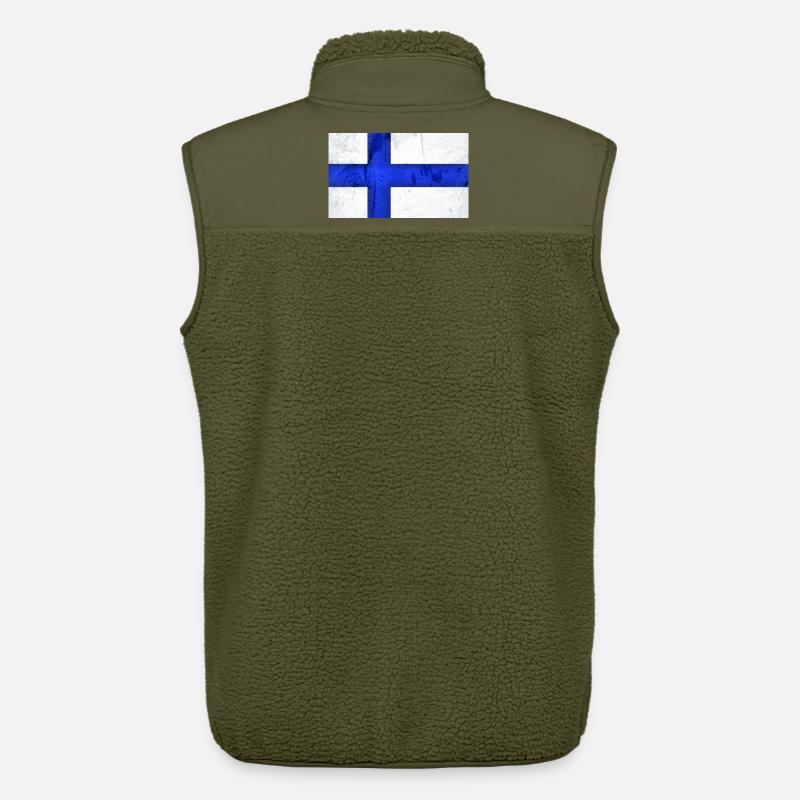 Finnland Flagge - Unisex Sherpaweste von Stanley/Stella - Khaki