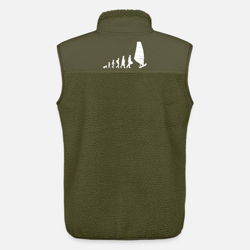 Windsurfing Evolution - Unisex Sherpaweste von Stanley/Stella - Khaki