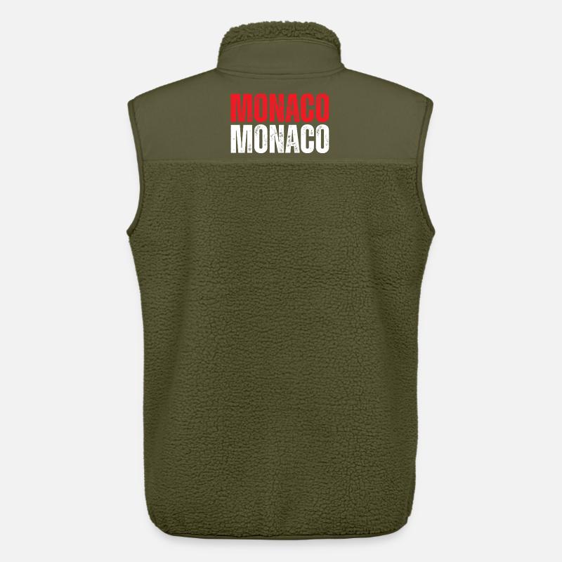 Monaco-Flagge, monegassischer Stolz - Unisex Sherpaweste von Stanley/Stella - Khaki