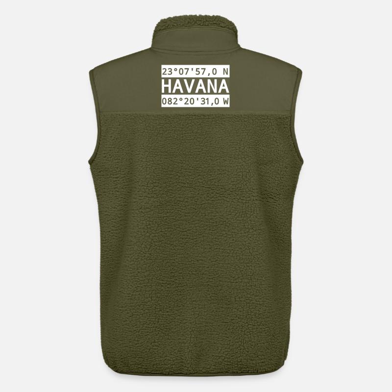 Coordonnées de La Havane - Veste sans manches sherpa unisexe Stanley/Stella - kaki