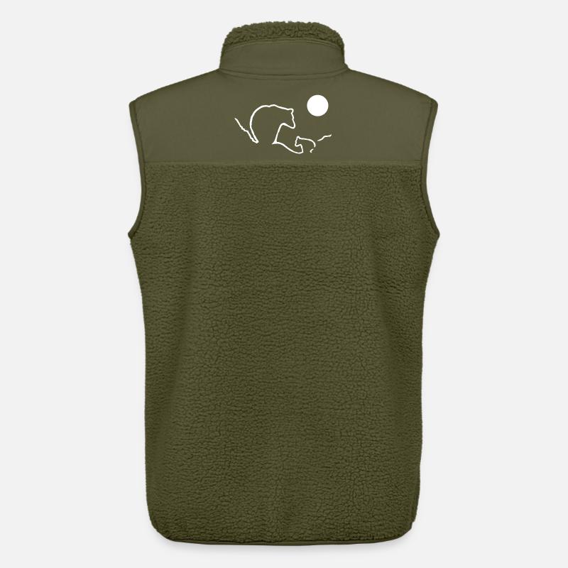 Mama Bär und Junges - Unisex Sherpaweste von Stanley/Stella - Khaki