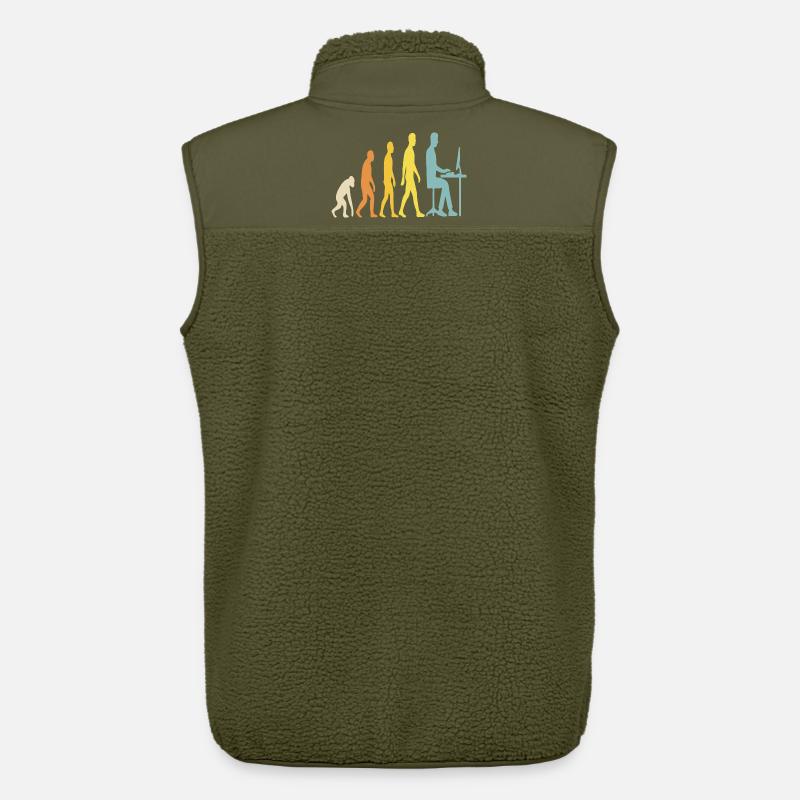 Technische Evolution am Schreibtisch - Unisex Sherpaweste von Stanley/Stella - Khaki
