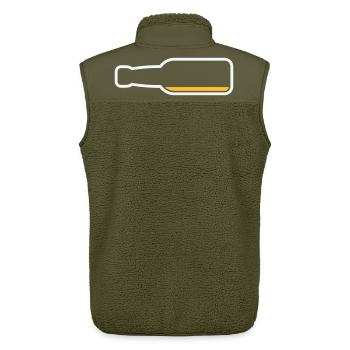 Bierflasche Leer (Bier Bierchen Symbol / NEG 2C) - Unisex Sherpaweste von Stanley/Stella - Khaki - Hinten - AI Model Male 178 light (178cm)