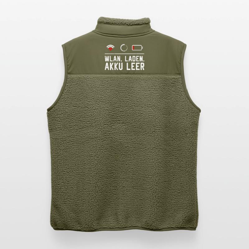 Coder WiFi. LOADING. BATTERY EMPTY FUNNY Unisex Sherpa Gilet by Stanley/Stella