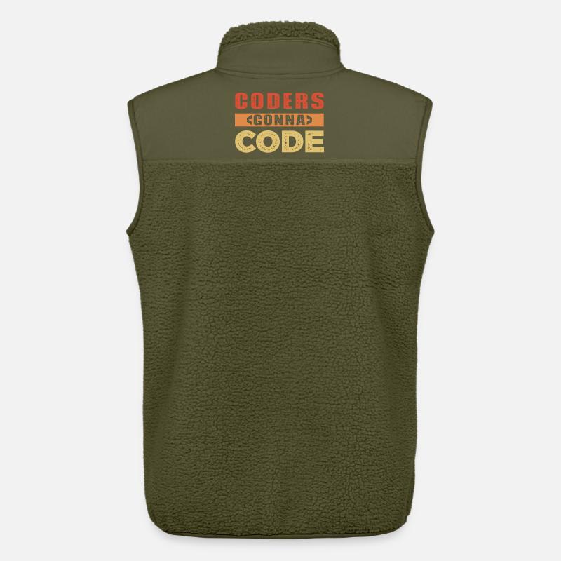 Developer Saying - Unisex Sherpa Gilet by Stanley/Stella - khaki
