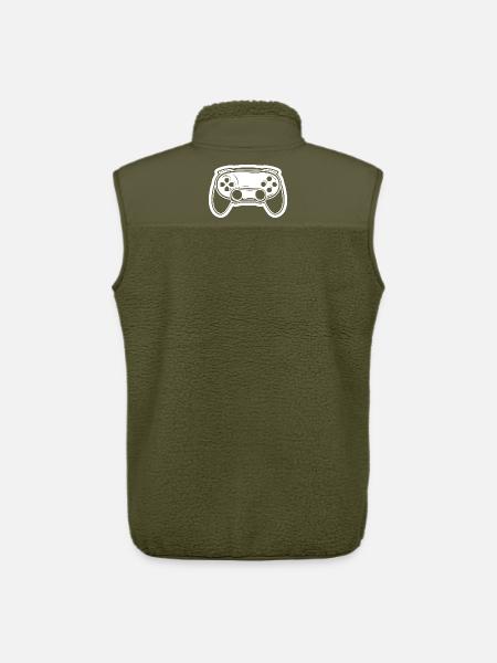 Video Game Controller Drawing - Unisex Sherpa Gilet by Stanley/Stella - khaki