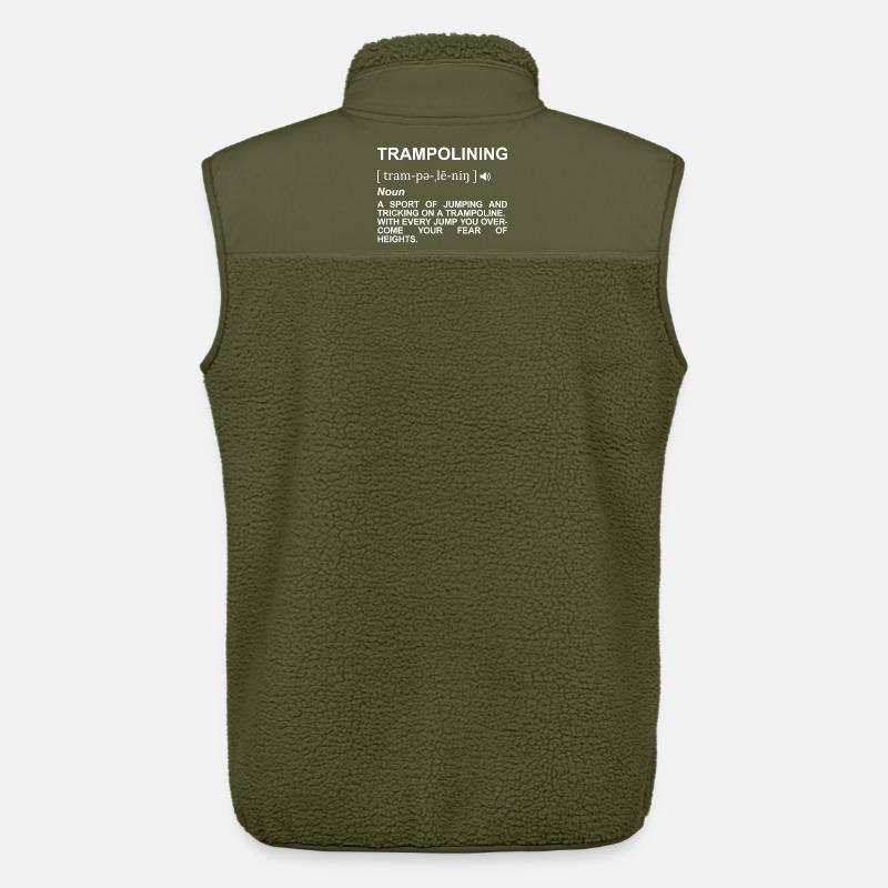 Trampolinspringen Bedeutung - Unisex Sherpaweste von Stanley/Stella - Khaki