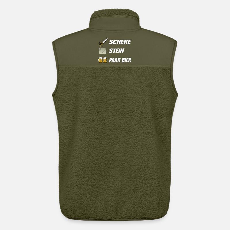 Schere , Stein, Paar Bier - Unisex Sherpaweste von Stanley/Stella - Khaki