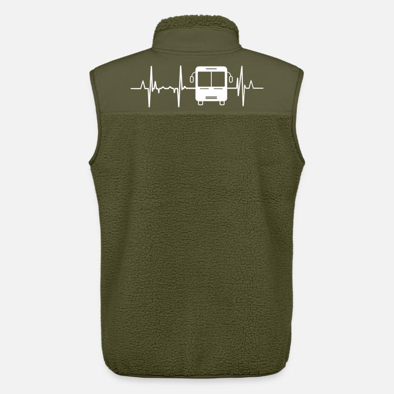 Bus Herzschlag - Unisex Sherpaweste von Stanley/Stella - Khaki