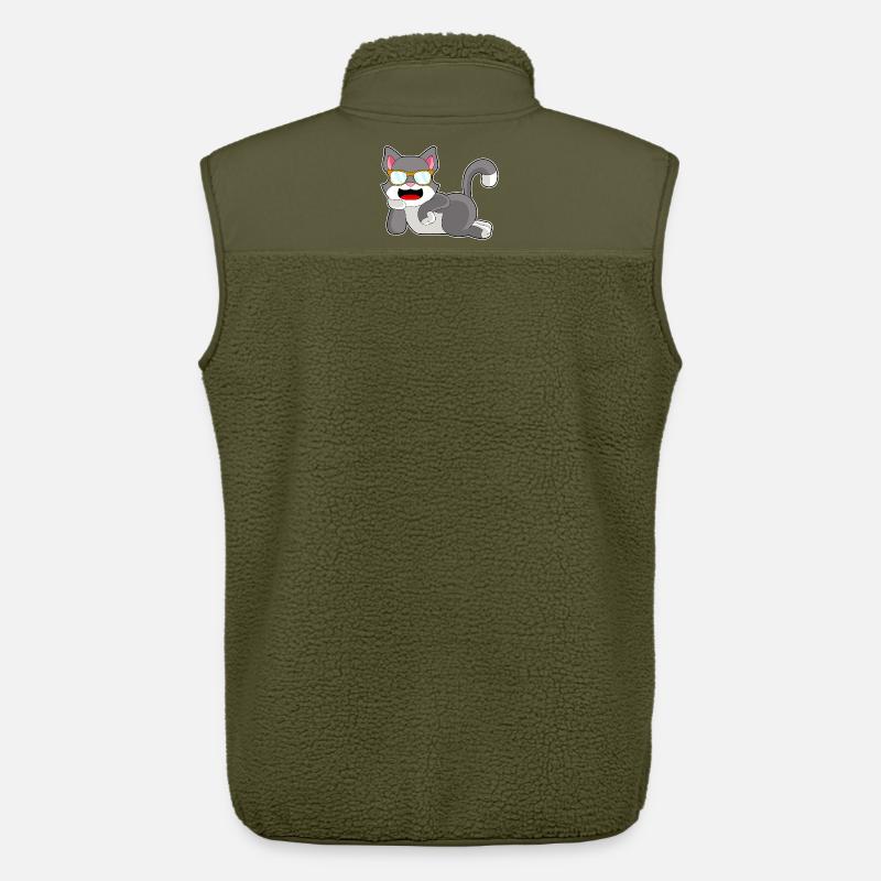 Katze Sonnenbrille - Unisex Sherpaweste von Stanley/Stella - Khaki