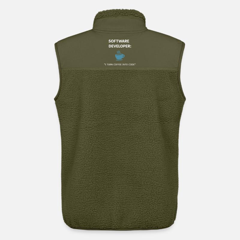 Software Developer - Coffee Edition - Unisex Sherpa Gilet by Stanley/Stella - khaki
