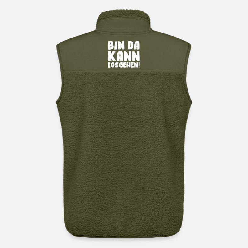 Bin da, kann losgehen! - Unisex Sherpaweste von Stanley/Stella - Khaki