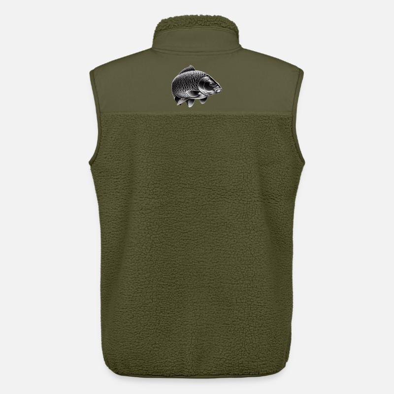 Spiegelkarpfen - Unisex Sherpaweste von Stanley/Stella - Khaki