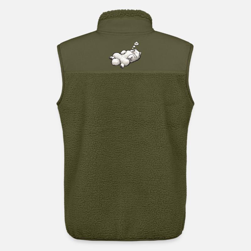 Samoyed Samoyed Owner Samoyed Lovers - Unisex Sherpa Gilet by Stanley/Stella - khaki