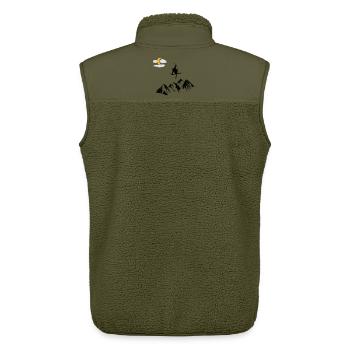 Mountain with ski freestyle - Unisex Sherpa Gilet by Stanley/Stella - khaki - Back - AI Model Male 178 light (178cm)