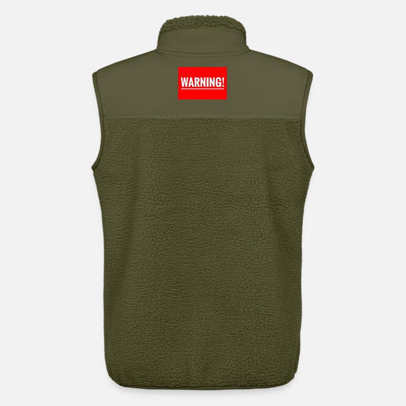 Warnung Flexibles Stickdesign - Unisex Sherpaweste von Stanley/Stella - Khaki