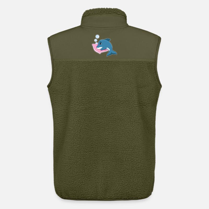 Oreiller de couchage Dolphin - Veste sans manches sherpa unisexe Stanley/Stella - kaki
