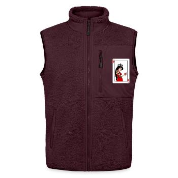 Punk Lady of Hearts Karte - Unisex Sherpaweste von Stanley/Stella - Maroon - Vorne - AI Model Female 172 light (172cm) & AI Model Male 178 light (178cm)