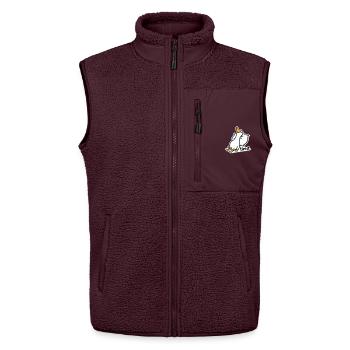 Gänse Sticker  - Unisex Sherpaweste von Stanley/Stella - Maroon - Vorne - AI Model Female 172 light (172cm) & AI Model Male 178 light (178cm)