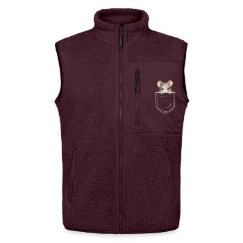 Maus Mäuse - Unisex Sherpaweste von Stanley/Stella - Maroon - Vorne - AI Model Female 172 light (172cm) & AI Model Male 178 light (178cm)