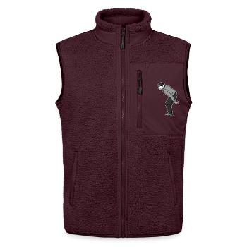 Petanque Player Left-Handed - Unisex Sherpa Gilet by Stanley/Stella - maroon - Front - AI Model Female 172 light (172cm) & AI Model Male 178 light (178cm)